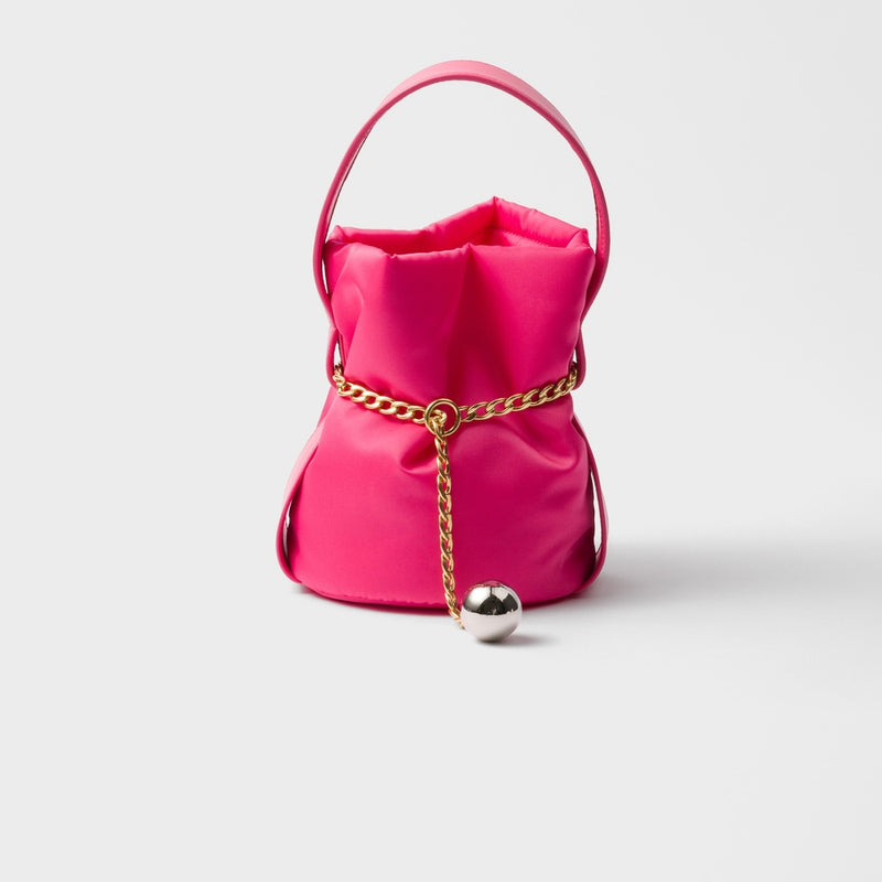 Prada Petit Sac Noir mini Re-Nylon and nappa leather bucket bag
