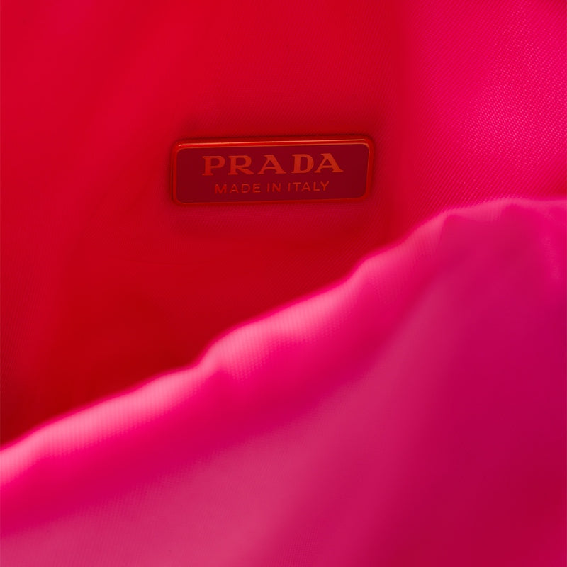 Prada Petit Sac Noir mini Re-Nylon and nappa leather bucket bag