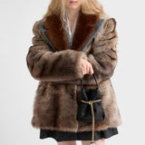 Prada Petit Sac Noir mini Re-Nylon and nappa leather bucket bag