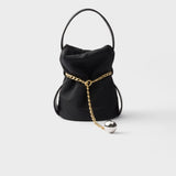 Prada Petit Sac Noir mini Re-Nylon and nappa leather bucket bag