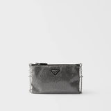 Mini crystal-studded bag with shoulder strap