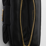 Mini Re-Nylon and nappa leather shoulder bag with bow