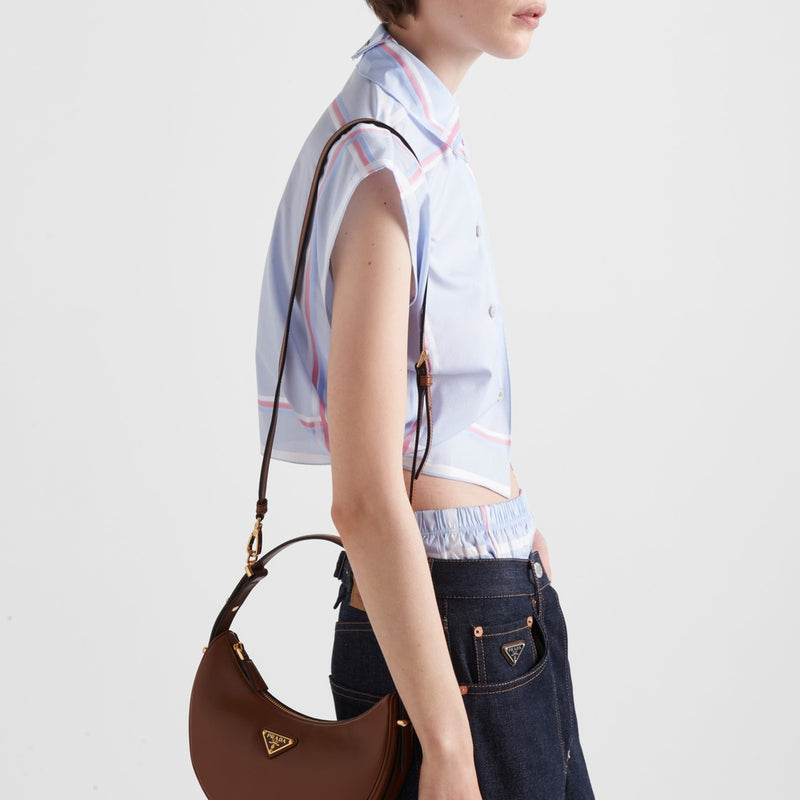 Prada Arqué small leather shoulder bag