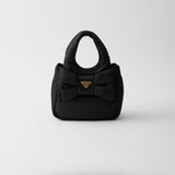 Mini padded Re-Nylon bag with bow