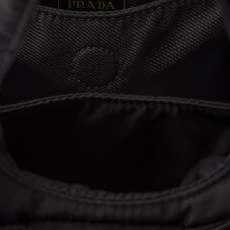 Mini padded Re-Nylon bag with bow