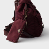 Medium Re-Nylon backpack with pouch