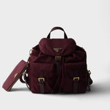 Medium Re-Nylon backpack with pouch