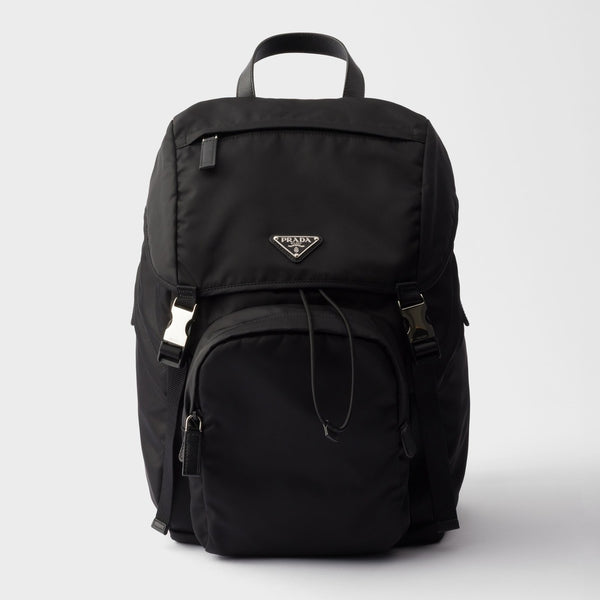 Re-Nylon and Saffiano leather backpack