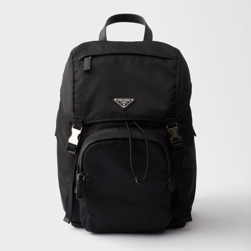 Re-Nylon and Saffiano leather backpack