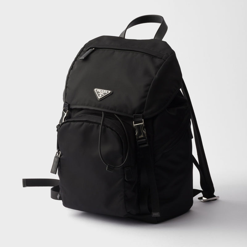 Re-Nylon and Saffiano leather backpack