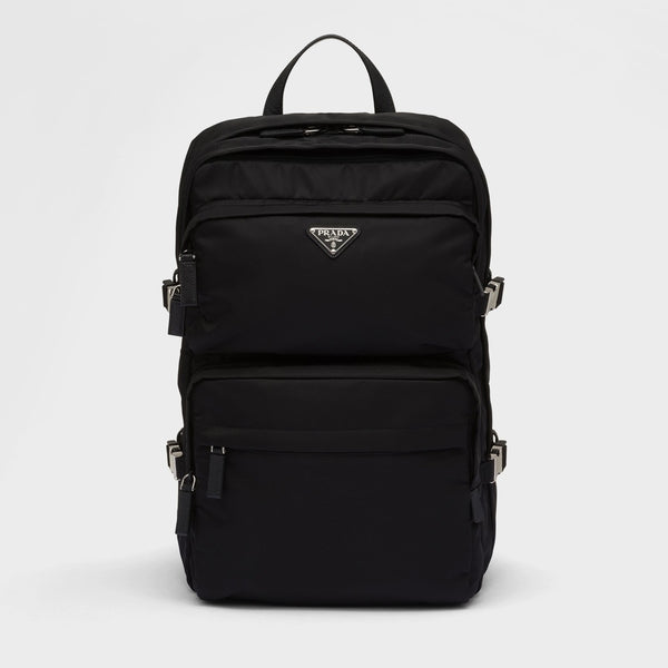 Re-Nylon and Saffiano leather backpack