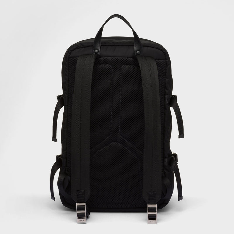 Re-Nylon and Saffiano leather backpack