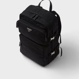 Re-Nylon and Saffiano leather backpack
