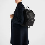 Re-Nylon and Saffiano leather backpack
