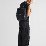 Re-Nylon and Saffiano leather backpack