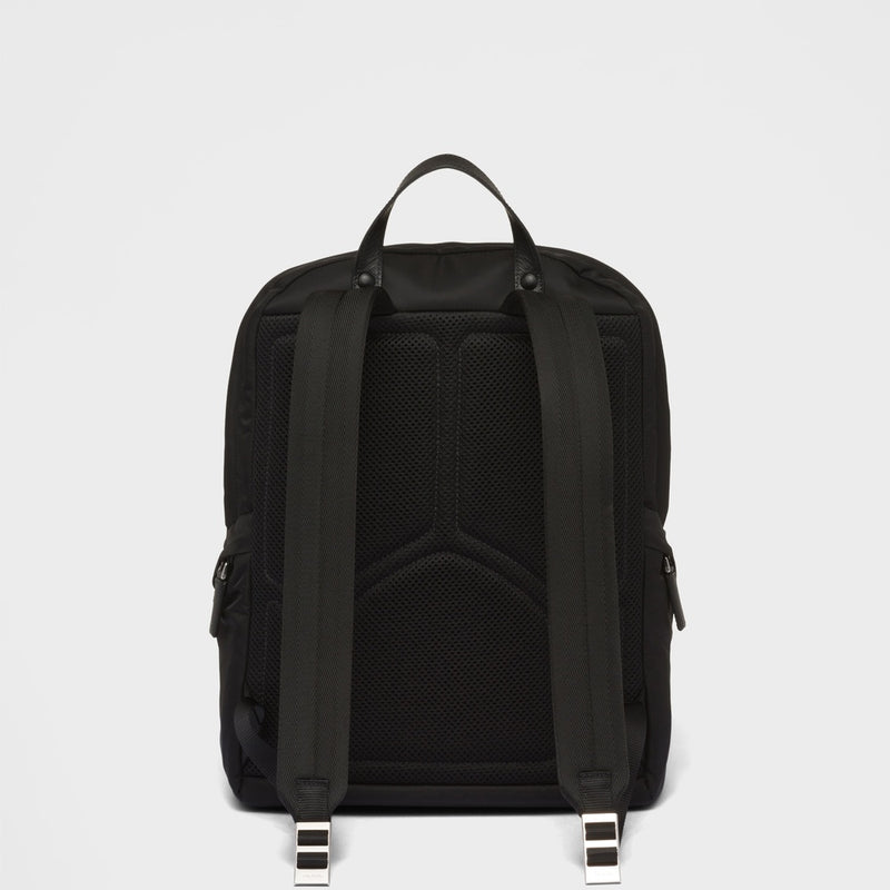 Re-Nylon and Saffiano leather backpack