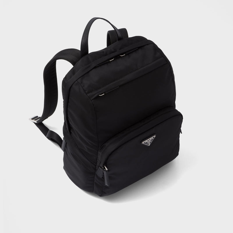 Re-Nylon and Saffiano leather backpack
