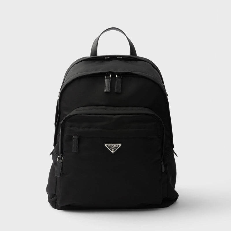 Re-Nylon and Saffiano leather backpack
