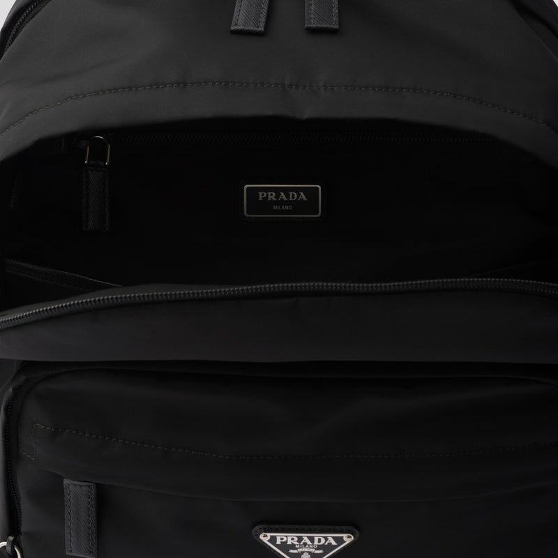 Re-Nylon and Saffiano leather backpack