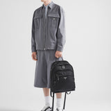 Re-Nylon and Saffiano leather backpack