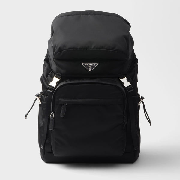 Re-Nylon and Saffiano leather backpack