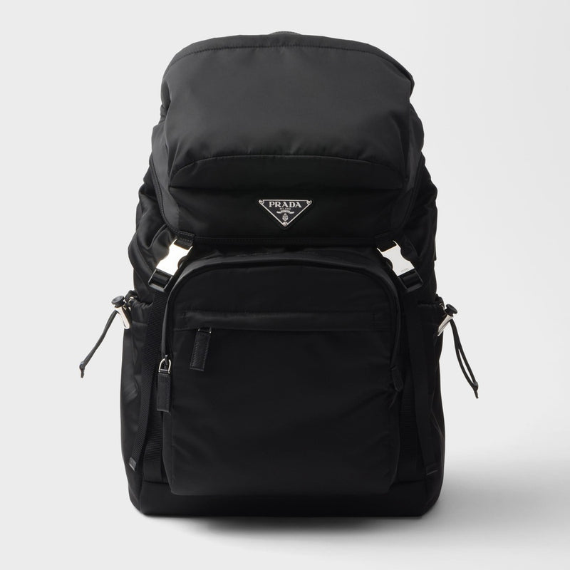 Re-Nylon and Saffiano leather backpack