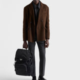 Re-Nylon and Saffiano leather backpack