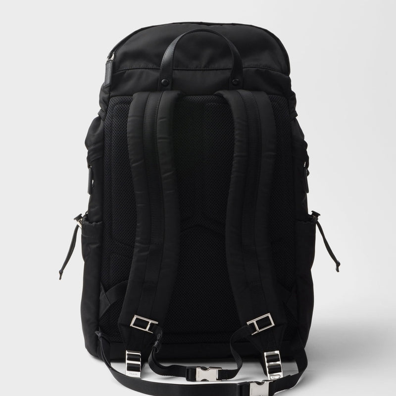 Re-Nylon and Saffiano leather backpack
