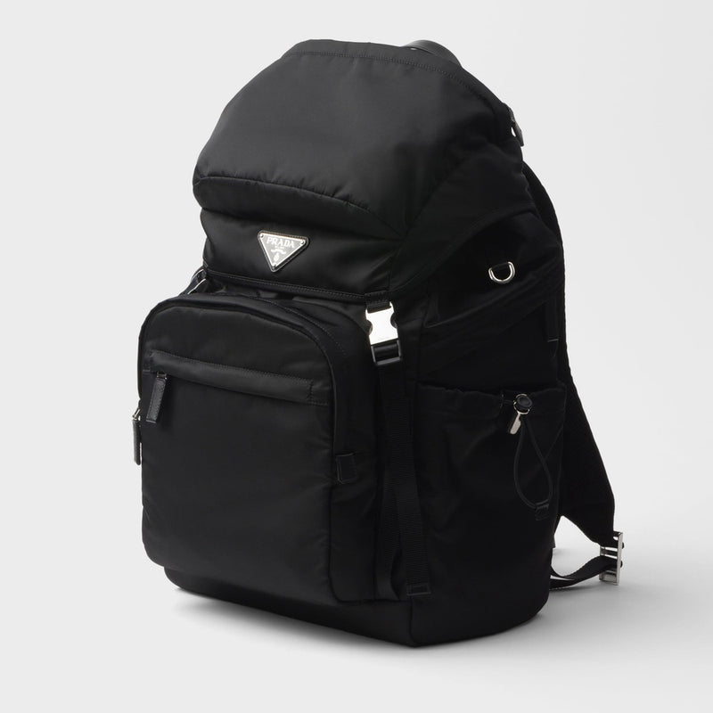 Re-Nylon and Saffiano leather backpack