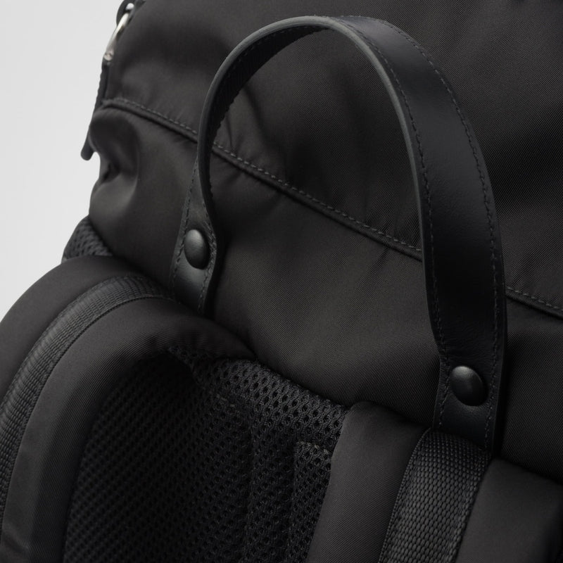 Re-Nylon and Saffiano leather backpack