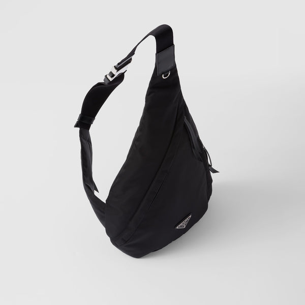 Re-Nylon and leather backpack