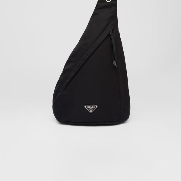 Re-Nylon and leather backpack