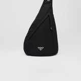 Re-Nylon and leather backpack