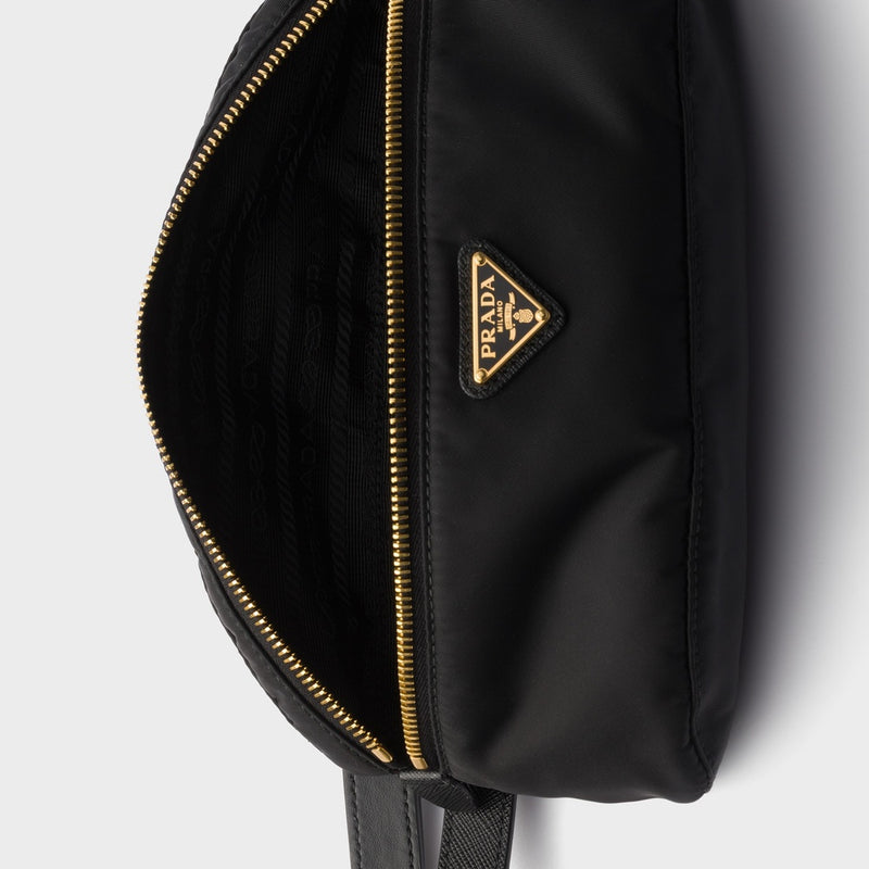 Re-Nylon and Saffiano leather belt bag