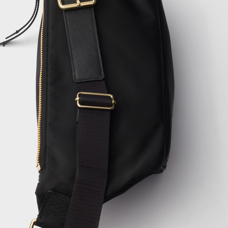 Re-Nylon and Saffiano leather belt bag
