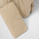 Medium Re-Nylon backpack with pouch