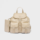 Medium Re-Nylon backpack with pouch