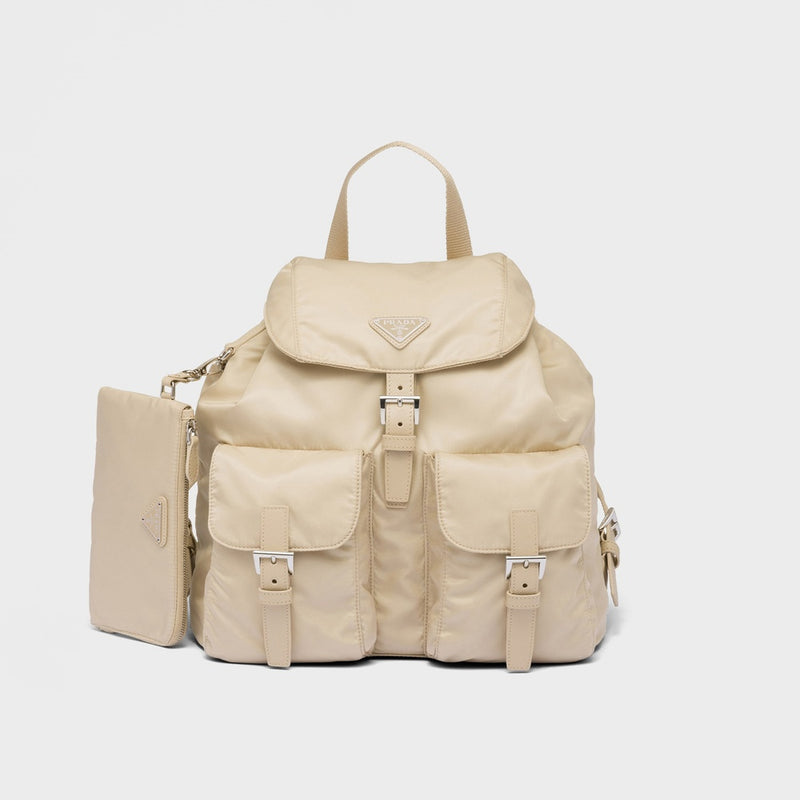 Medium Re-Nylon backpack with pouch