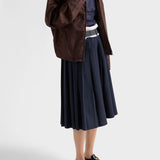 Chocolate patent leather loafers