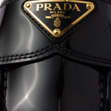 Chocolate patent leather loafers