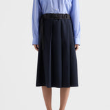 Chocolate two-tone brushed leather loafers