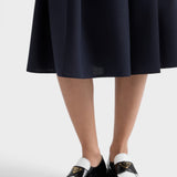 Chocolate two-tone brushed leather loafers