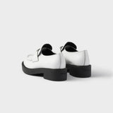 Chocolate brushed leather loafers