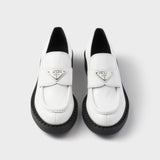 Chocolate brushed leather loafers