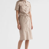 Chocolate crocodile-print leather loafers