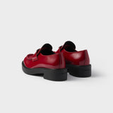 Chocolate brushed leather loafers