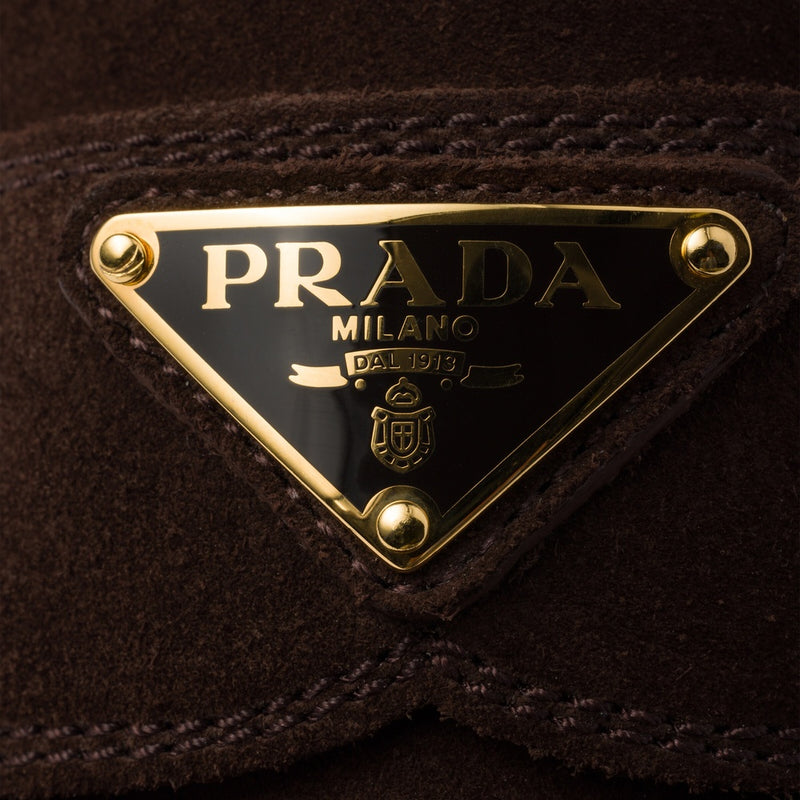 Chocolate suede loafers