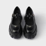 Brushed leather Monolith Mary Janes
