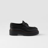 Double Chocolate leather loafers