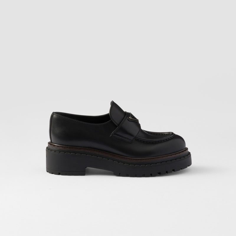 Double Chocolate leather loafers